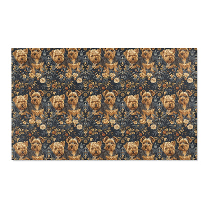 Regal Yorkies: A William Morris-Inspired Tapestry Rug