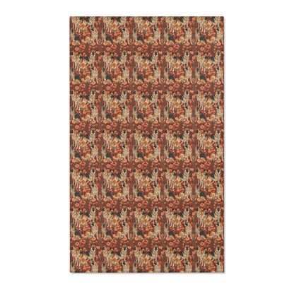 Shepherd's Splendor - German Shepherd William Morris Inspired Area Rug