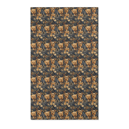 Regal Yorkies: A William Morris-Inspired Tapestry Rug