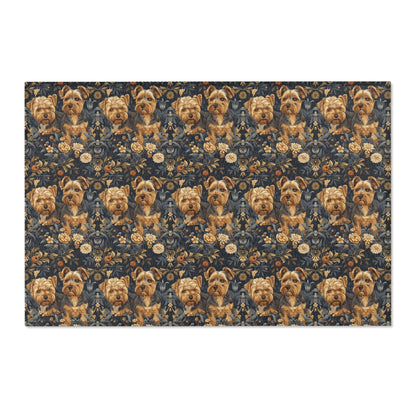 Regal Yorkies: A William Morris-Inspired Tapestry Rug