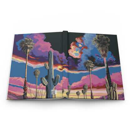 Palm Springs Midnight Escapade - Matte Hardcover Journal
