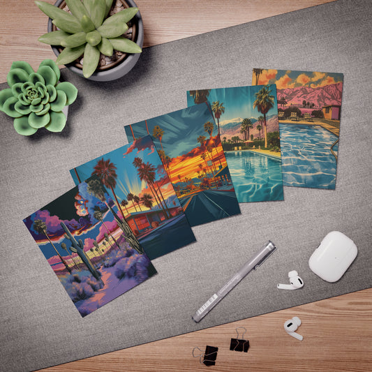 Palm Springs Glamour Collection - Set of 5 Greeting Cards